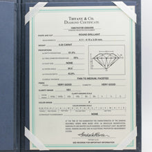 Lade das Bild in den Galerie-Viewer, Tiffany & Co. Verlobungsring Platin 950-Gr.50 - Box & Zertifikat 0.26 ct - VS1