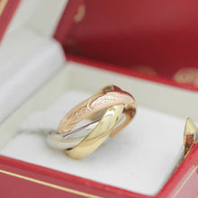 Lade das Bild in den Galerie-Viewer, Les must de Cartier Trinity Tricolour 18KT Gold mit Box & Papiere in Gr. 49