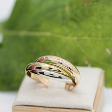 Lade das Bild in den Galerie-Viewer, Les must der Cartier Trinity Tricolour 18KT Gold mit Cartier Box in Gr. 58