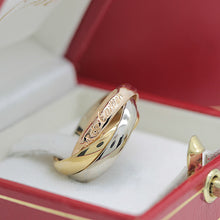 Lade das Bild in den Galerie-Viewer, Les must de Cartier Trinity Tricolour 18KT Gold mit Box & Papiere in Gr. 51