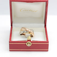 Lade das Bild in den Galerie-Viewer, Les must de Cartier Trinity Tricolour 18KT Gold mit Cartier Box in Gr. 52