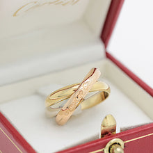 Lade das Bild in den Galerie-Viewer, Cartier Trinity Tricolour 18KT Gold mit Cartier Box in Gr. 54