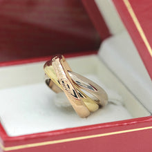 Lade das Bild in den Galerie-Viewer, Les must de Cartier Trinity Tricolour 18KT Gold mit Box & Papiere in Gr. 53