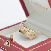 Lade das Bild in den Galerie-Viewer, Les must de Cartier Trinity Tricolour 18KT Gold mit Cartier Box in Gr. 53