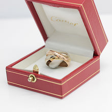 Lade das Bild in den Galerie-Viewer, Cartier Trinity Tricolour 18KT Gold mit Cartier Box in Gr. 50