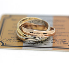 Lade das Bild in den Galerie-Viewer, Les must de Cartier Trinity Tricolour 18KT Gold mit Box & Papiere in Gr. 53