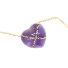 Lade das Bild in den Galerie-Viewer, Tiffany & Co. Amethyst Cross my Heart Halskette in 18KT Gold mit Box