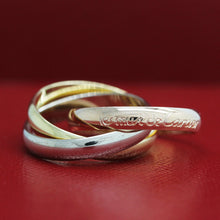 Lade das Bild in den Galerie-Viewer, Les must de Cartier Trinity Tricolour 18KT Gold mit Cartier Box in Gr. 51