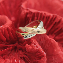 Lade das Bild in den Galerie-Viewer, Les must de Cartier Trinity Tricolour 18KT Gold mit Cartier Box in Gr. 54