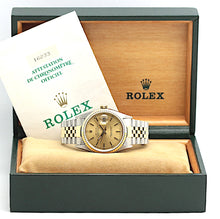 Lade das Bild in den Galerie-Viewer, Rolex Datejust Stahl/Gold Automatik Ref:16233 mit Rolex Box & Papiere von 1996