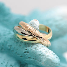 Lade das Bild in den Galerie-Viewer, Les must de Cartier Trinity Tricolour 18KT Gold mit Box & Papiere in Gr. 53