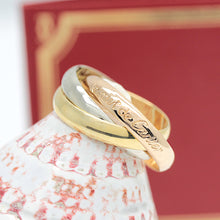 Lade das Bild in den Galerie-Viewer, Les must de Cartier Trinity Tricolour 18KT Gold mit Box & Papiere in Gr. 51