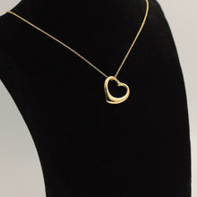 Lade das Bild in den Galerie-Viewer, Tiffany & Co Halskette Elsa Peretti mit großen offenem Herz und Diamanten in 18KT Gold mit Box