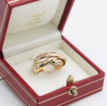 Lade das Bild in den Galerie-Viewer, Cartier Trinity Tricolour 18KT Gold mit Cartier Box in Gr. 55