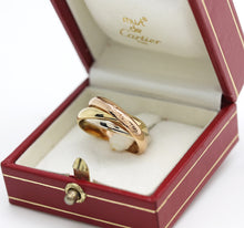 Lade das Bild in den Galerie-Viewer, Cartier Trinity Tricolour 18KT Gold mit Cartier Box in Gr. 55