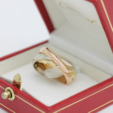 Lade das Bild in den Galerie-Viewer, Cartier Trinity Tricolour 18KT Gold mit Cartier Box in Gr. 55