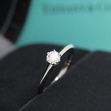 Lade das Bild in den Galerie-Viewer, Tiffany & Co.Verlobungsring Platin 950 - Gr.51 - Box & Zertifikat 0,25 ct - VVS2