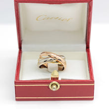 Lade das Bild in den Galerie-Viewer, Les must de Cartier Trinity Tricolour 18KT Gold mit Cartier Box in Gr. 51
