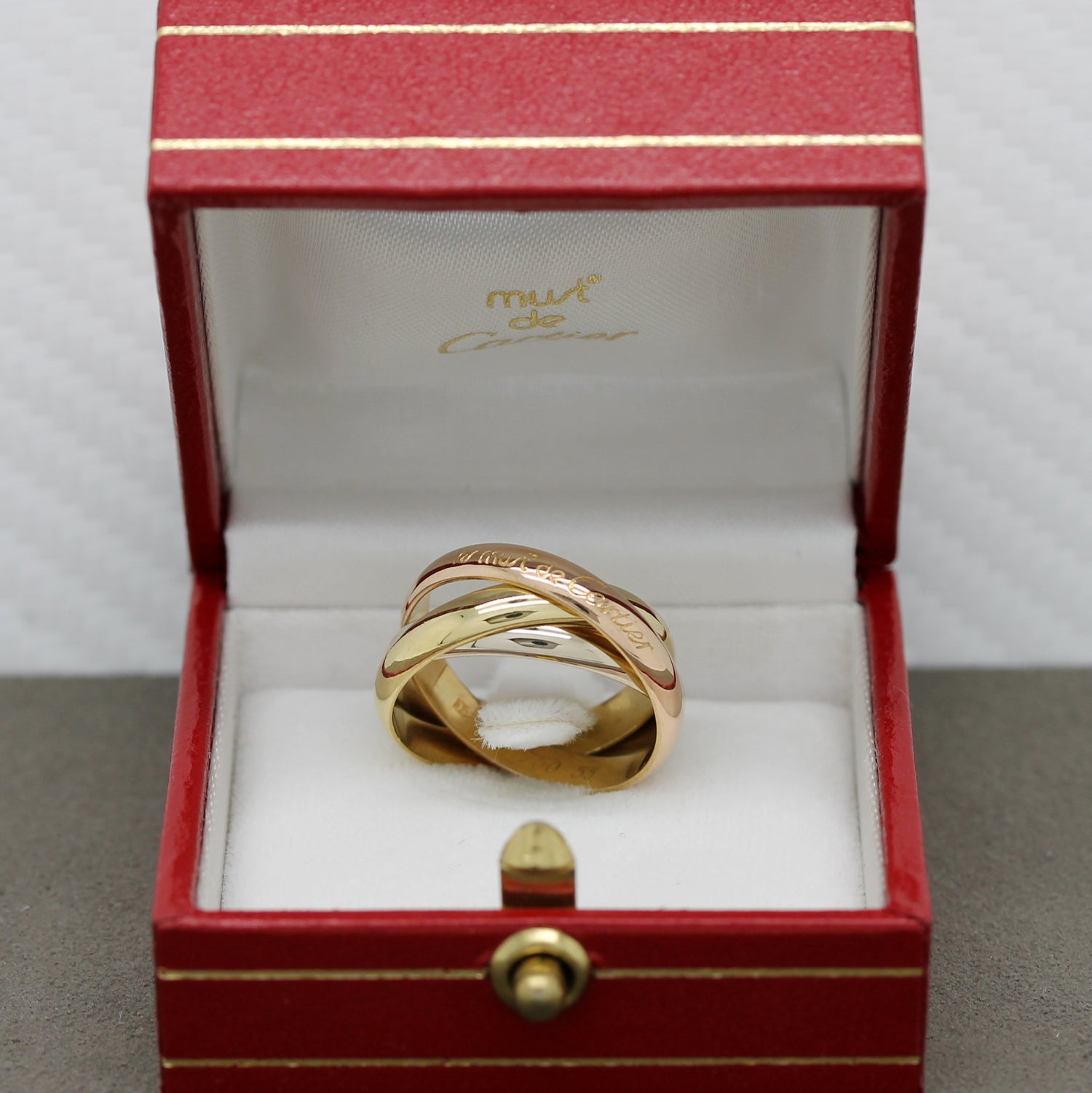 Cartier Trinity Tricolour 18KT Gold mit Cartier Box in Gr. 55