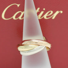 Lade das Bild in den Galerie-Viewer, Les must de Cartier Trinity Tricolour 18KT Gold mit Cartier Box in Gr. 52
