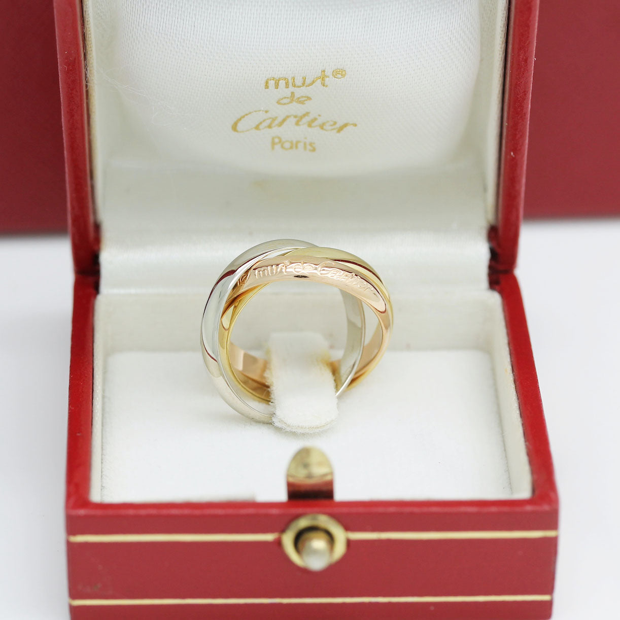 Les must der Cartier Trinity Tricolour 18KT Gold mit Cartier Box in Gr. 52