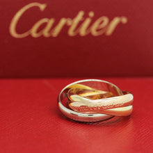 Lade das Bild in den Galerie-Viewer, Les must de Cartier Trinity Tricolour 18KT Gold mit Cartier Box in Gr. 53
