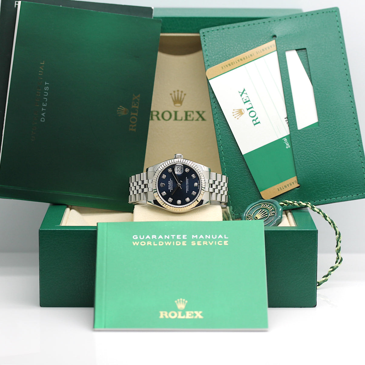 Rolex Datejust Medium Stahl/Weißgold Ref : 178274 mit Rolex Box & Papiere