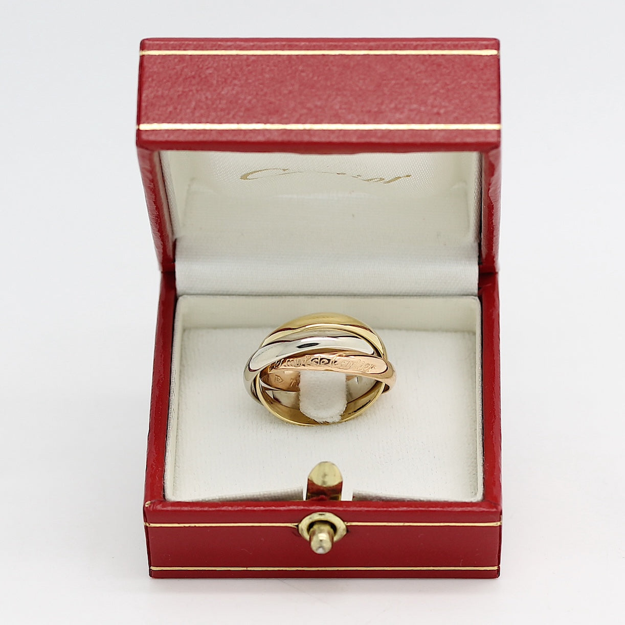 Les must de Cartier Trinity Tricolour 18KT Gold mit Cartier Box in Gr. 52