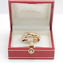 Lade das Bild in den Galerie-Viewer, Les must de Cartier Trinity Tricolour 18KT Gold mit Cartier Box in Gr. 53
