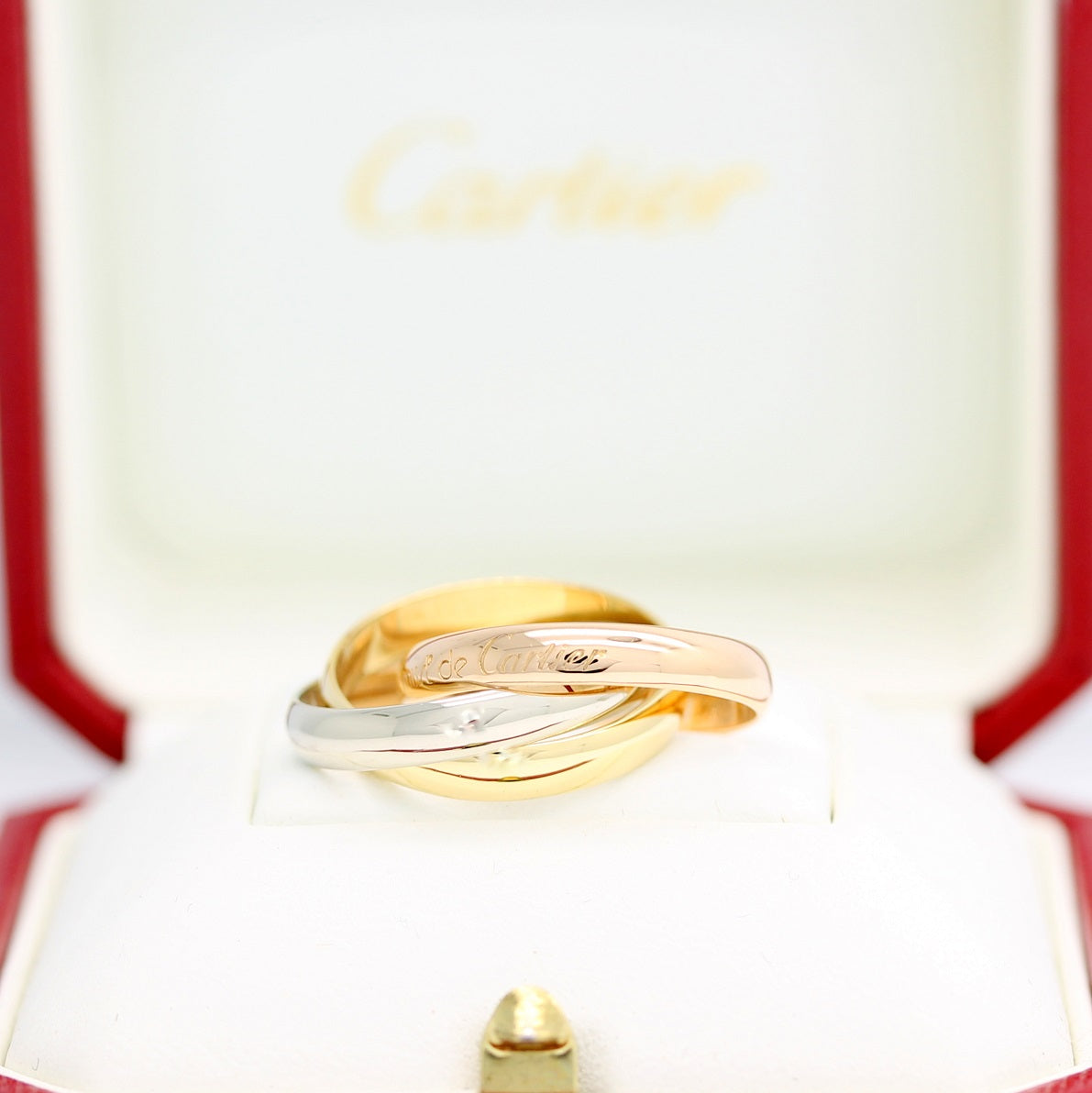 Les must der Cartier Trinity Tricolour 18KT Gold mit Cartier Box in Gr. 52