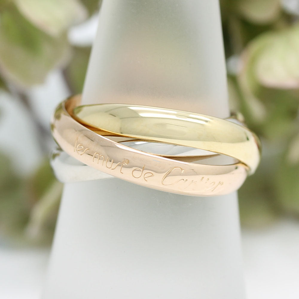 Les must de Cartier Trinity Tricolour 18KT Gold mit Cartier Box in Gr. 52