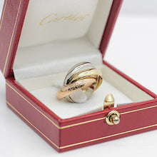 Lade das Bild in den Galerie-Viewer, Les must de Cartier Trinity Tricolour 18KT Gold mit Cartier Box in Gr. 49
