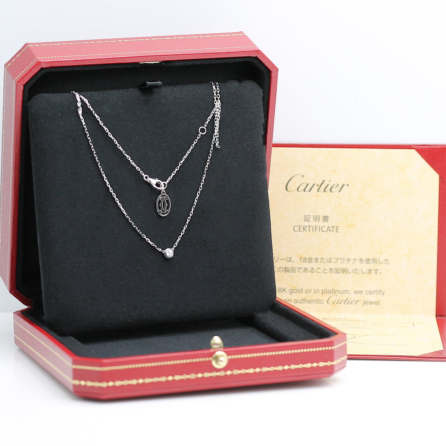 Cartier Dàmour Halskette in 18KT Weißgold mit Cartier Box & Papiere