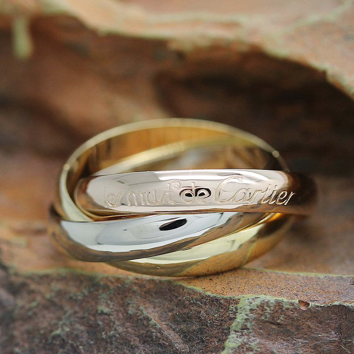 Les must der Cartier Trinity Tricolour 18KT Gold mit Cartier Box in Gr. 52