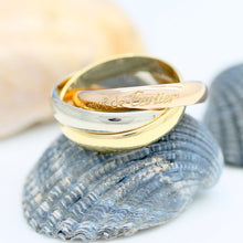 Lade das Bild in den Galerie-Viewer, Les must de Cartier Trinity Tricolour 18KT Gold mit Cartier Box in Gr. 52
