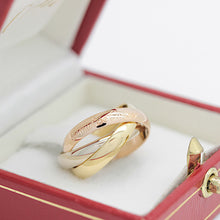 Lade das Bild in den Galerie-Viewer, Cartier Trinity Tricolour 18KT Gold mit Cartier Box in Gr. 50
