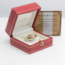 Lade das Bild in den Galerie-Viewer, Les must de Cartier Trinity Tricolour 18KT Gold mit Cartier Box &amp; Pap. in Gr. 50
