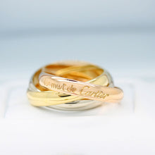 Lade das Bild in den Galerie-Viewer, Les must de Cartier Trinity Tricolour 18KT Gold mit Cartier Box in Gr. 52
