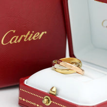 Lade das Bild in den Galerie-Viewer, Les must de Cartier Trinity Tricolour 18KT Gold mit Cartier Box in Gr. 52
