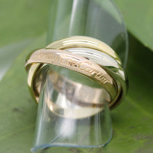 Lade das Bild in den Galerie-Viewer, Les must de Cartier Trinity Tricolour 18KT Gold mit Cartier Box in Gr. 52
