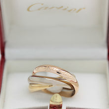 Lade das Bild in den Galerie-Viewer, Les must de Cartier Trinity Tricolour 18KT Gold mit Cartier Box in Gr. 53
