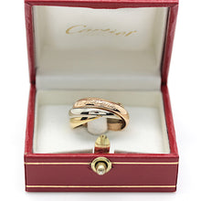 Lade das Bild in den Galerie-Viewer, Les must de Cartier Trinity Tricolour 18KT Gold mit Cartier Box in Gr. 52

