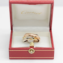 Lade das Bild in den Galerie-Viewer, Les must de Cartier Trinity Tricolour 18KT Gold mit Cartier Box in Gr. 51
