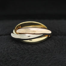 Lade das Bild in den Galerie-Viewer, Les must de Cartier Trinity Tricolour 18KT Gold mit Cartier Box in Gr. 49
