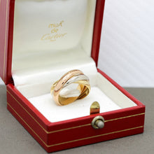 Lade das Bild in den Galerie-Viewer, Les must de Cartier Trinity Tricolour 18KT Gold mit Cartier Box in Gr. 50
