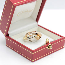Lade das Bild in den Galerie-Viewer, Les must de Cartier Trinity Tricolour 18KT Gold mit Cartier Box in Gr. 52
