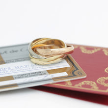 Lade das Bild in den Galerie-Viewer, Les must de Cartier Trinity Tricolour 18KT Gold mit Box &amp; Papiere in Gr. 51
