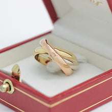 Lade das Bild in den Galerie-Viewer, Les must de Cartier Trinity Tricolour 18KT Gold mit Cartier Box in Gr. 51
