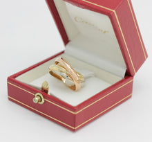 Lade das Bild in den Galerie-Viewer, Cartier Trinity Tricolour 18KT Gold mit Cartier Box in Gr. 55
