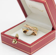 Lade das Bild in den Galerie-Viewer, Les must de Cartier Trinity Tricolour 18KT Gold mit Cartier Box in Gr. 53
